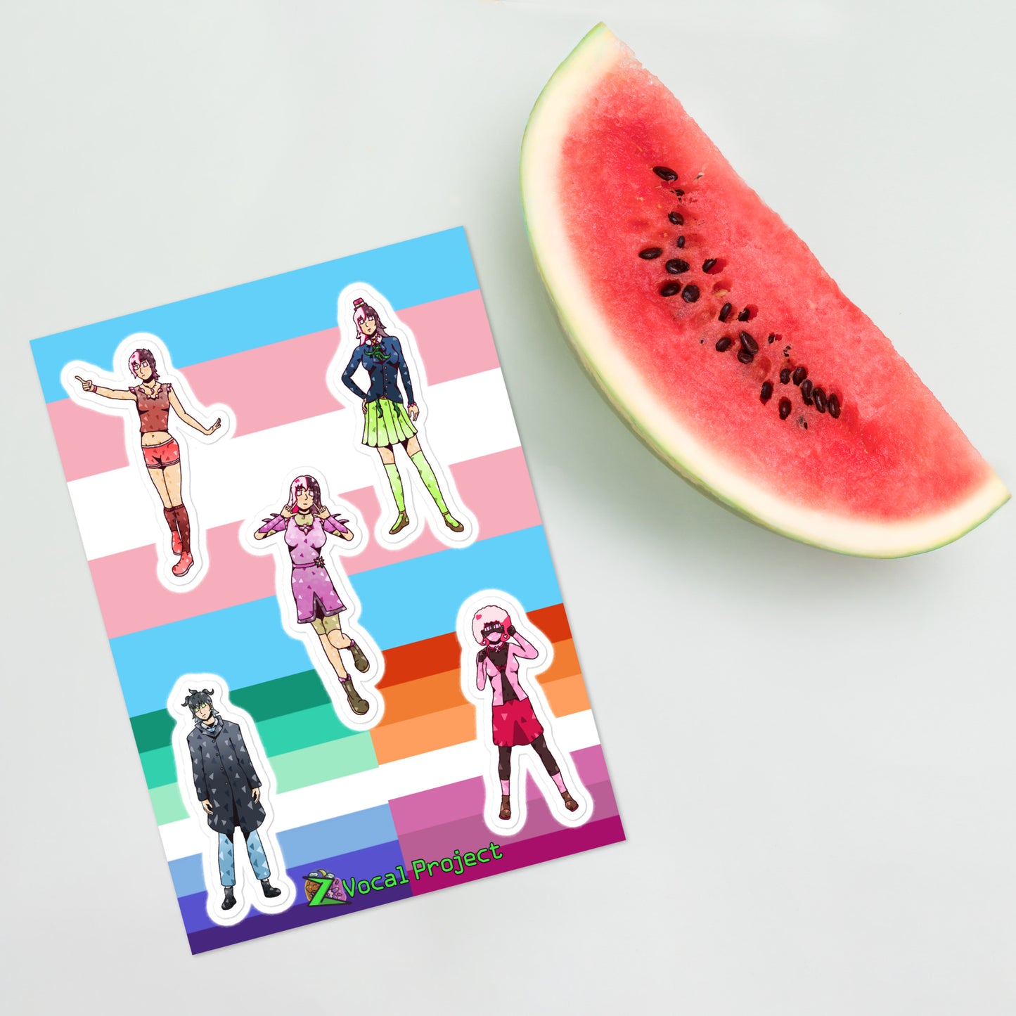 Z Vocal Project Pride Sticker Sheet