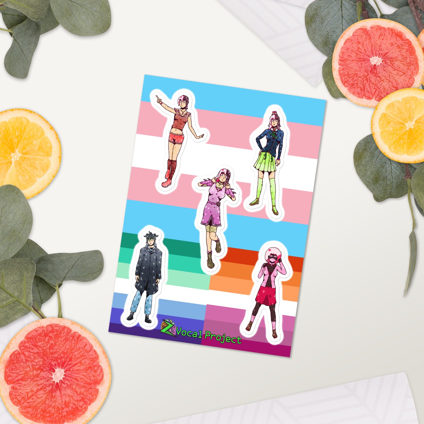 Z Vocal Project Pride Sticker Sheet